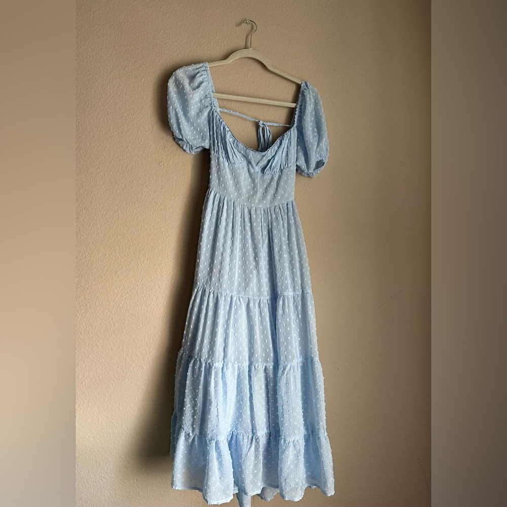 Baby blue cottage core dress